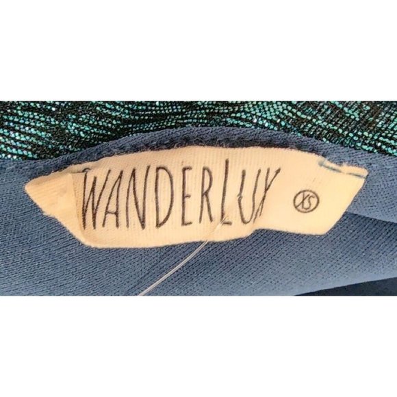 NWT Buckle Wanderlux Women's Metallic Teal Green Long Sleeve Bodysuit Size XS - Picture 8 of 13